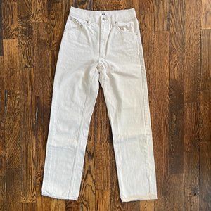 Uniqlo U Bootcut Cream Denim Jeans